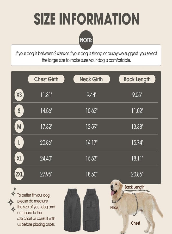 ADNIKIA Small Dog Sweater, Turtleneck Sweaters for Small Dogs Male, Cable Knit Clothes for Cold Weather, Comfy Dog Cold Sweater, Warm Sweatshirts Outdoor Grey Christmas - Image 4